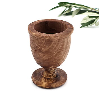 Äggkopp olivträ, 7 cm