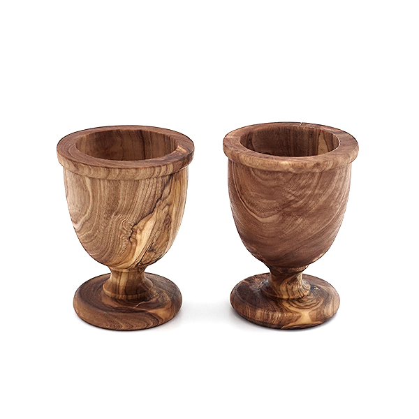 Äggkopp olivträ 2 st, 7 cm