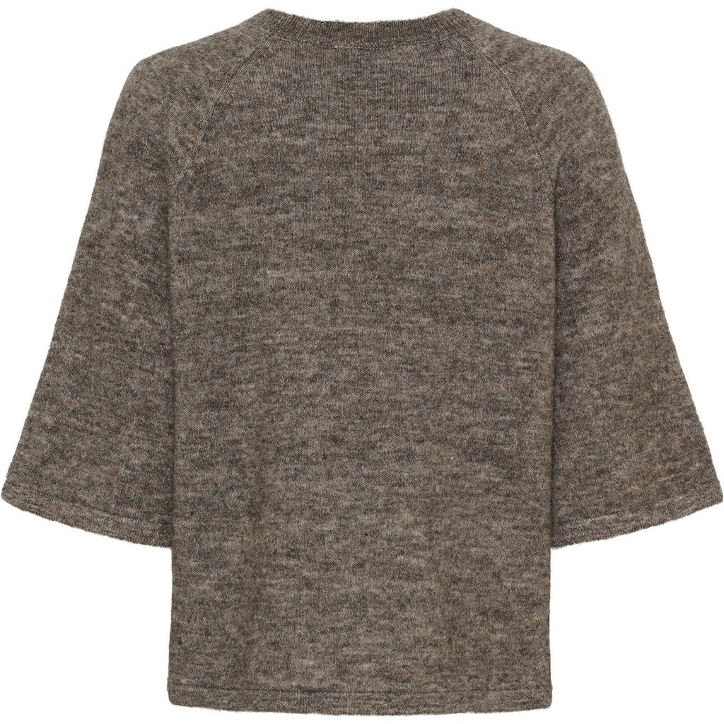 Anna 3/4 Sleeve Pullover - Taupe Melange - Isay - 3