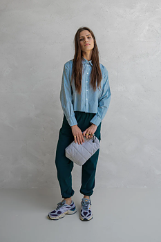 PENN&INK Blouse Z794 Stripe Forest
