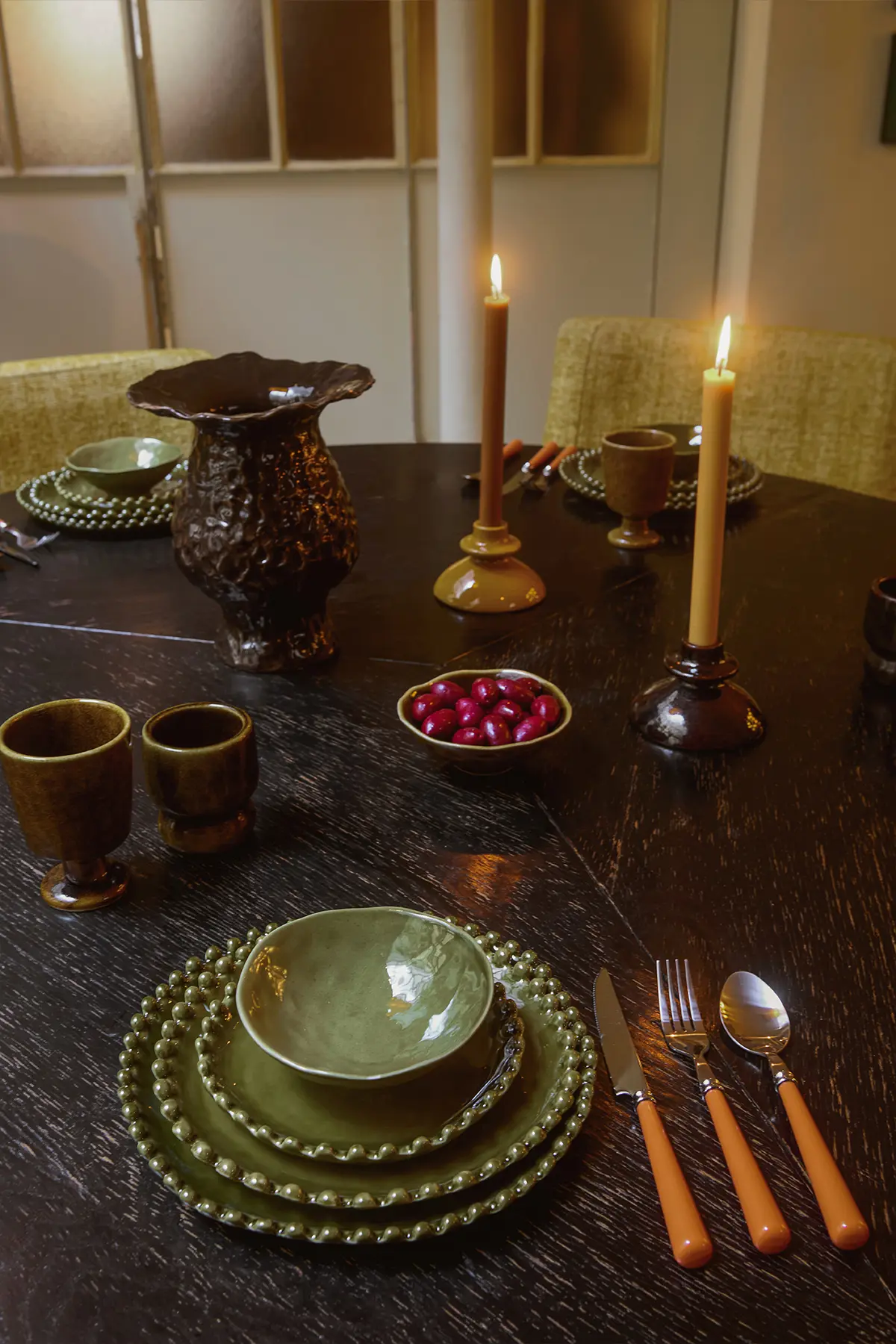 Candlestick Kite Ceramic Mustard - 2