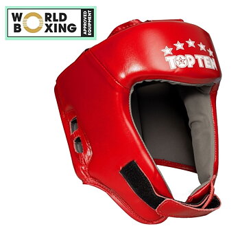 Topten Huvudskydd World Boxing Läder, Röd