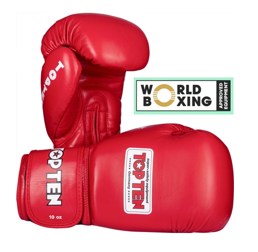 Topten glove World Boxing Red 12 oz