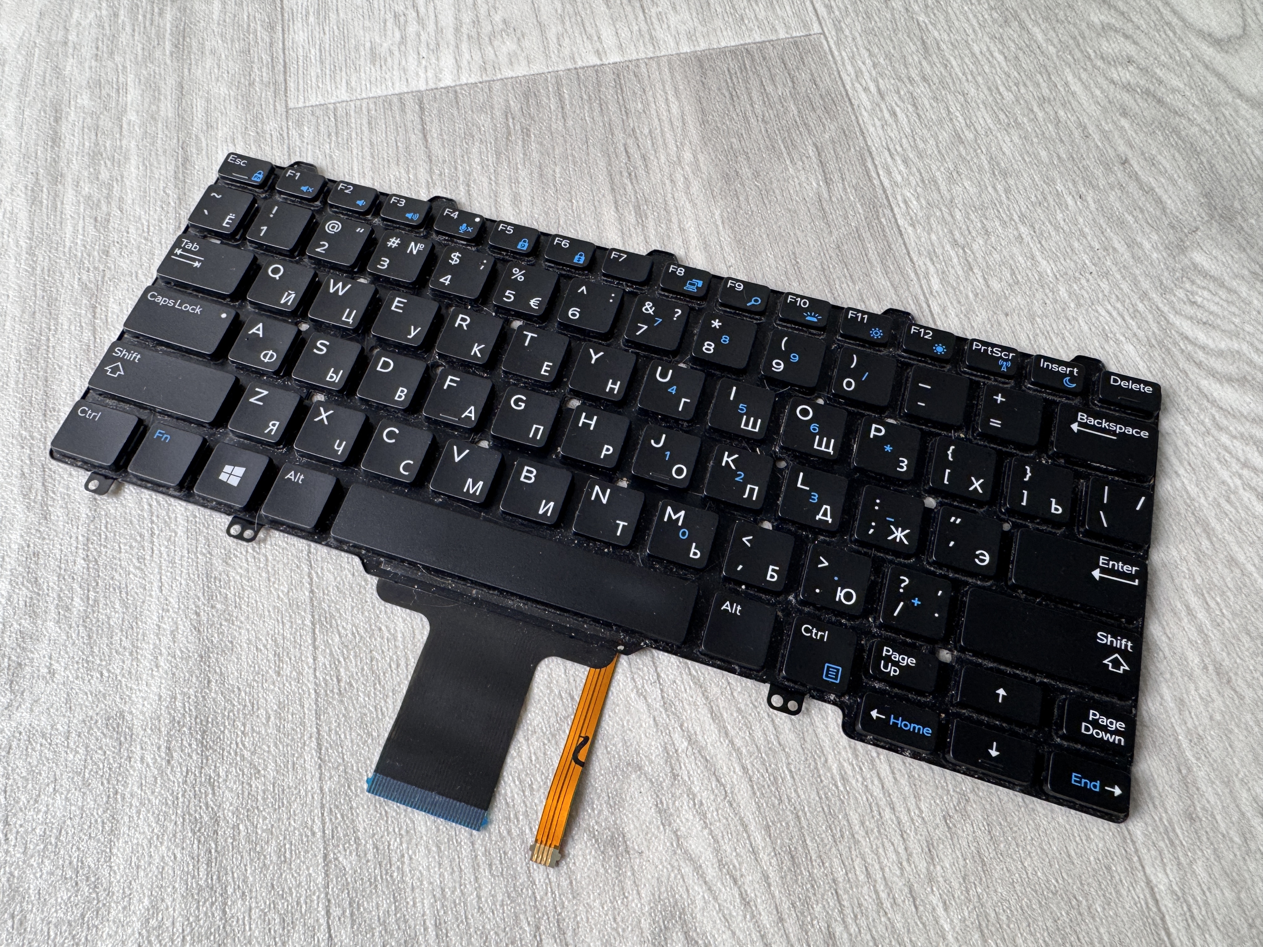 Ryska (RU) Tangentbord Russian Keyboard Latitude 5250 E5250 E5270 7250 E7250 CN-0TCKW6 0TCKW6 TCKW6