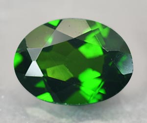 Gema suelta de diópsido de cromo natural de corte ovalado de alta calidad de 0,77 ct - 3