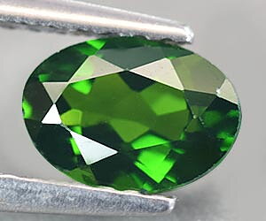 Gema suelta de diópsido de cromo natural de corte ovalado de alta calidad de 0,77 ct