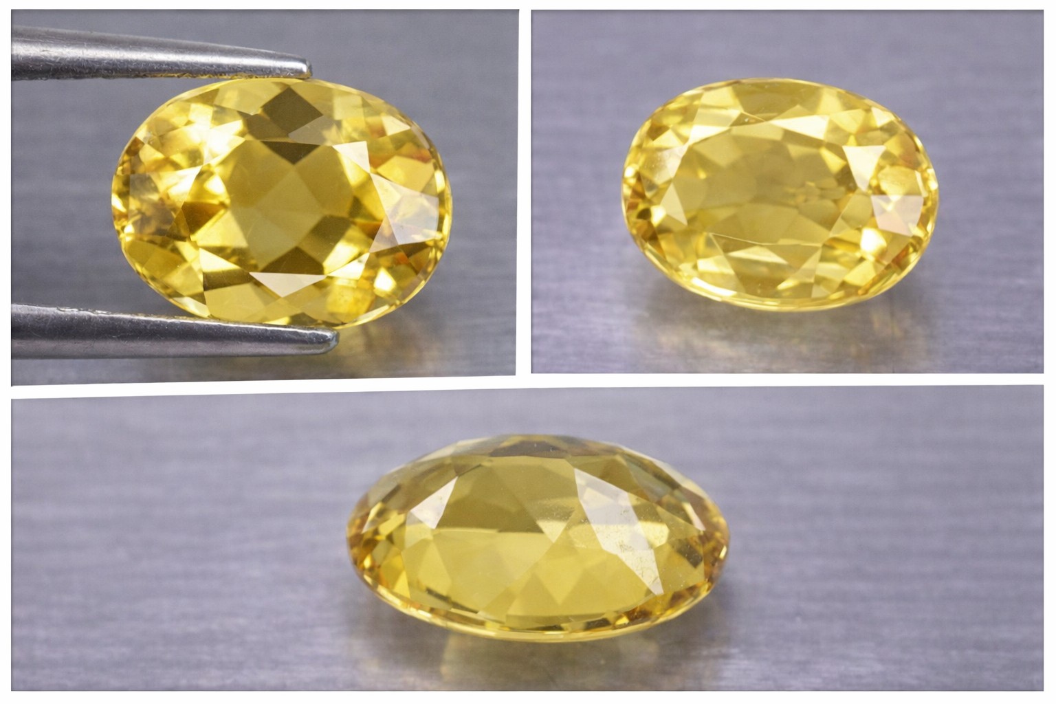 Impresionante piedra preciosa suelta de berilo dorado natural, calibrada y ovalada, de 9 x 7 mm, de 1,63 ct. - 4