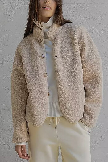 Penn & Ink NY  - Teddy Jacket Ecru