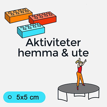 Bildstödsbilder Aktiviteter hemma & ute, 5x5 cm