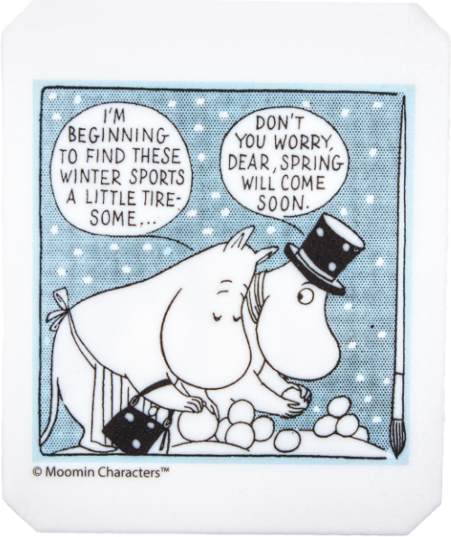 Moomin Ice Scraper - Moominmamma & Moominpappa longing for spring