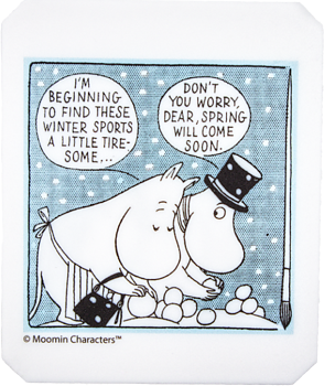 Moomin Ice Scraper - Moominmamma & Moominpappa longing for spring