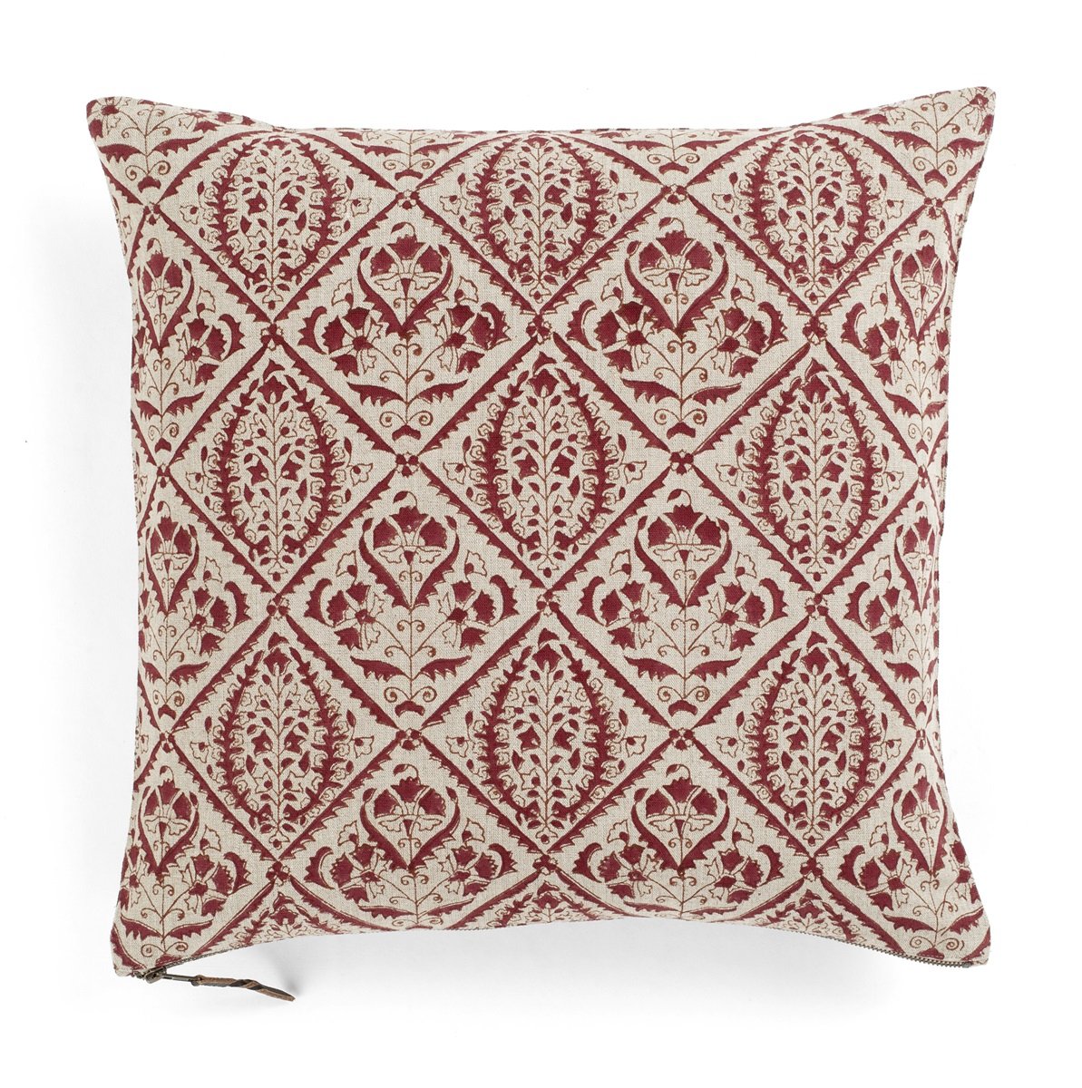 Chamois Linen Cushion Cover Jaipur Red 50x50cm
