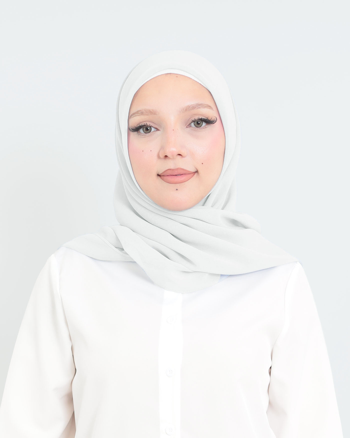 Hijab - Square Chiffon 120 cm - Off-White - 3