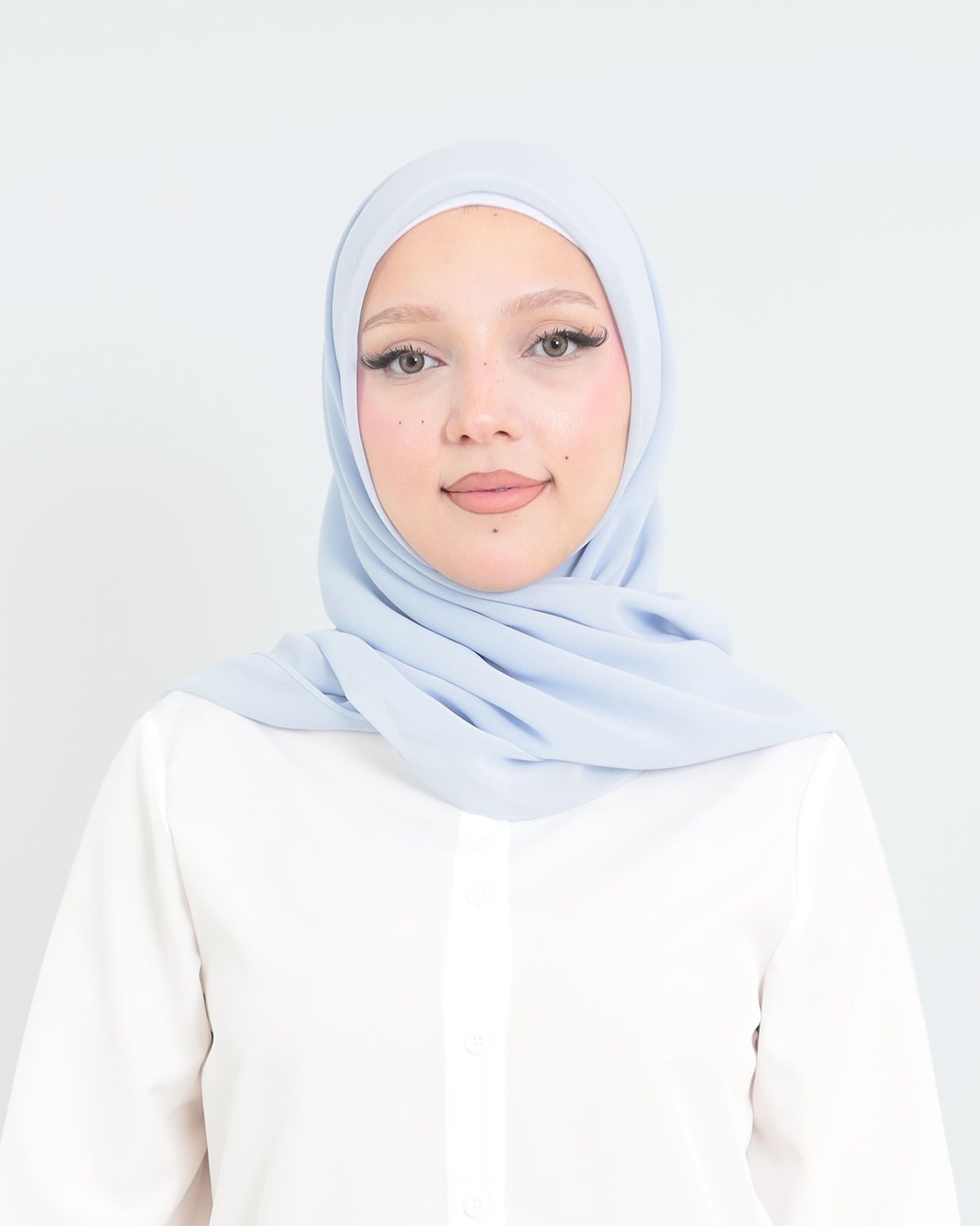 Hijab - Square Chiffon 120 cm - Sky Blue - 3