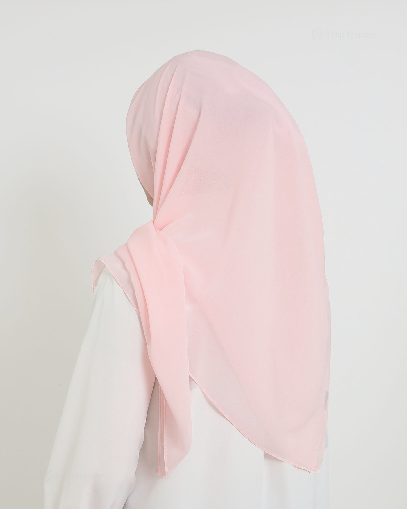 Hijab - Square Chiffon 120 cm - Powder Pink - 2
