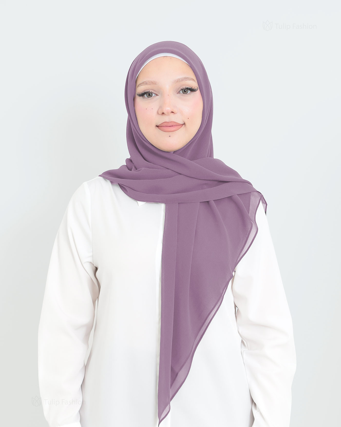 Hijab - Square Chiffon 120 cm - Light Purple