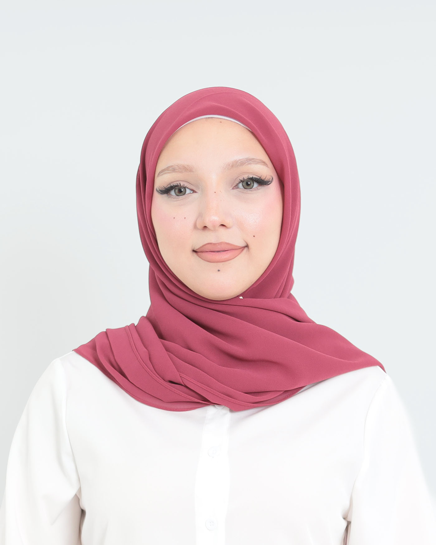 Hijab - Square Chiffon 120 cm - Dark Rose - 3