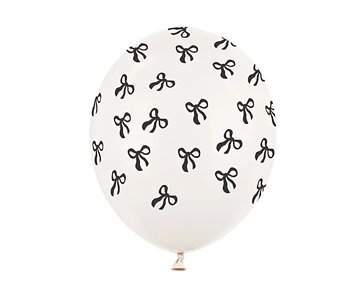 Ballonger - Offwhite med svarta rosetter