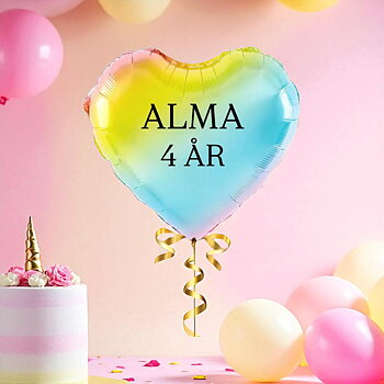 Ballong namn & ålder - Regnbåge