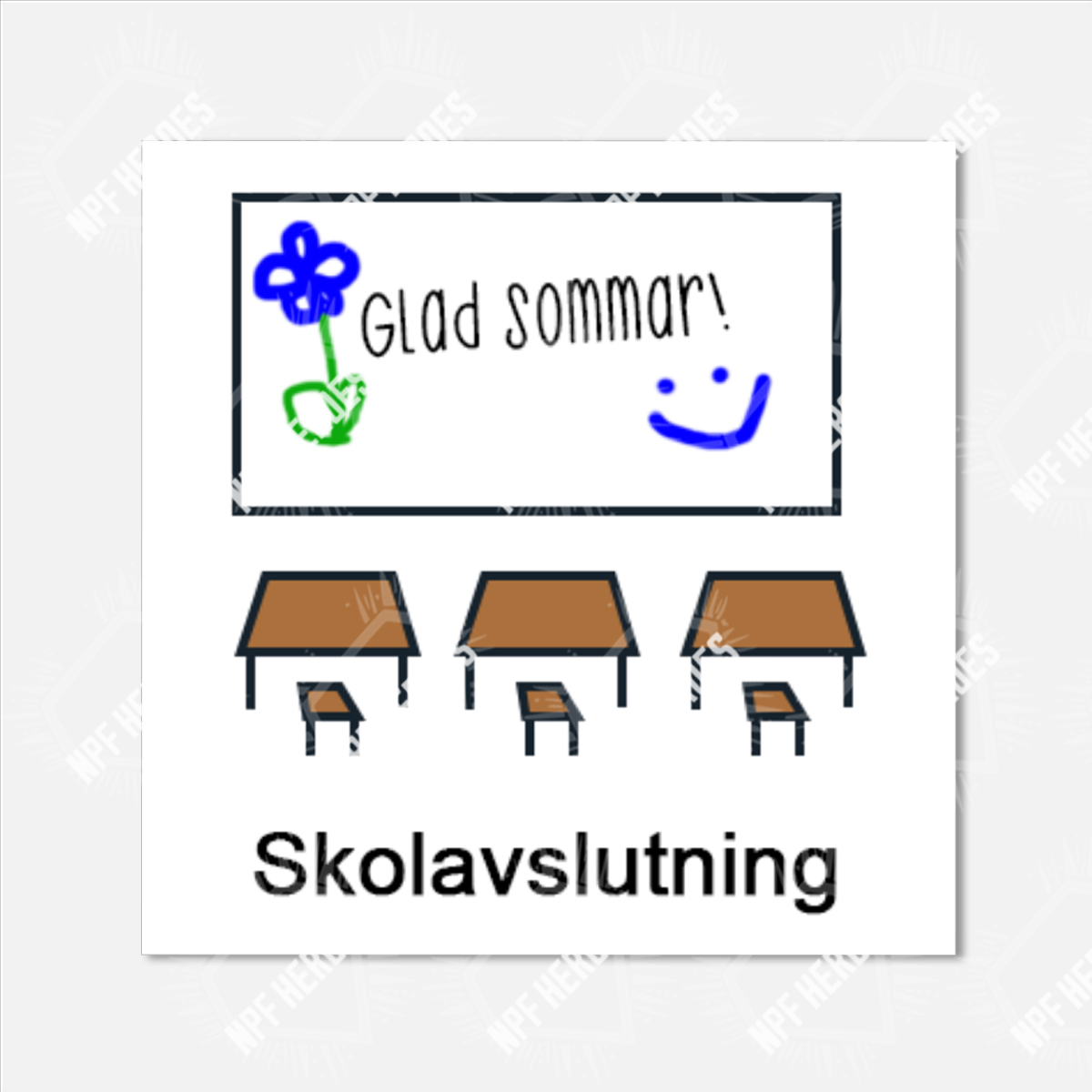 Bildstödsbilder Skola/Förskola, 5x5 cm - 2