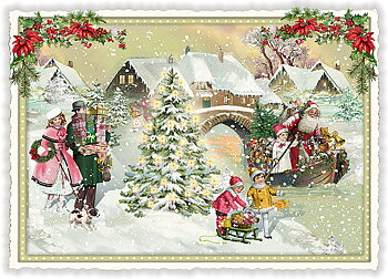 Christmas boatride Christmas, Postcard