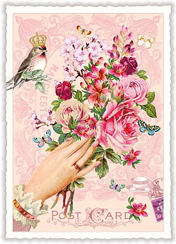 Bouquet with Flowers, Postcard