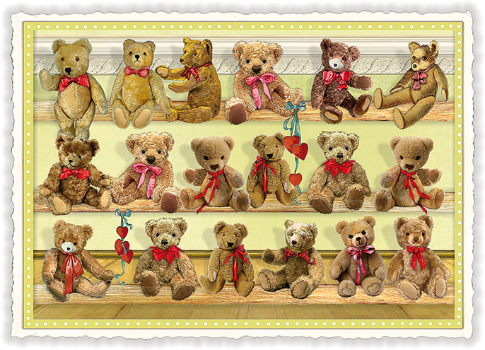 Teddys, Postcard