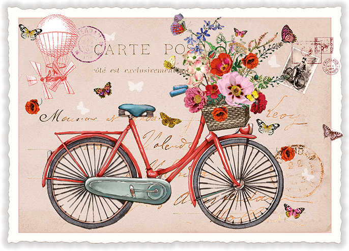 Bicycle, Postcard
