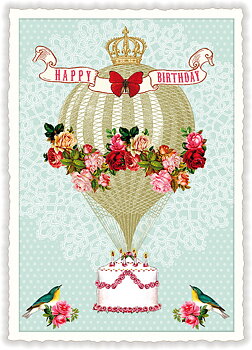 Birthday Balloon Postcard