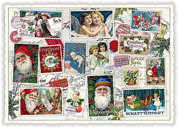 Christmas Stamps Christmas Postcard