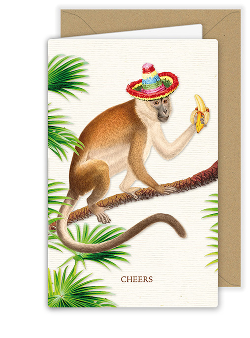 Cheers with Banana, Greeting Card