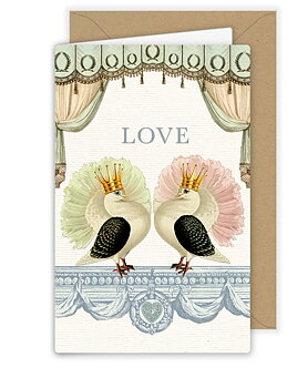 Fancy Birds Love, Greeting Card