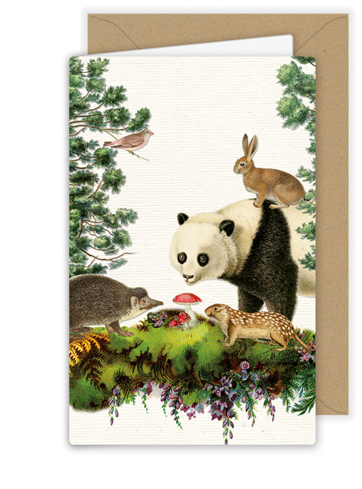 Friendly Animals, Greeting Card