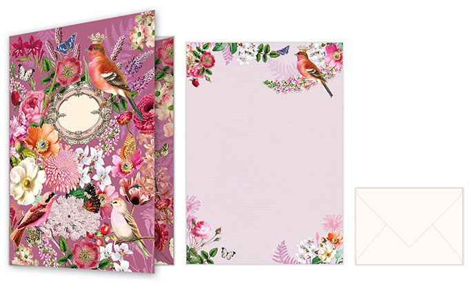 Birds and Flowers, Writing Paper