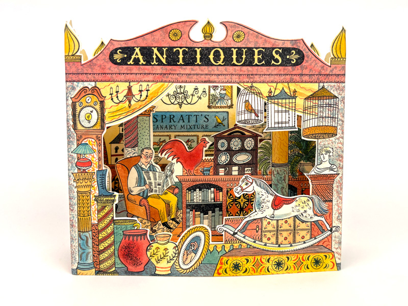 Antiques Shop 3D Card by Emily Sutton
