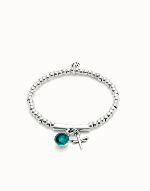 Pärlsträckt Armband Murano-glas Trollslända