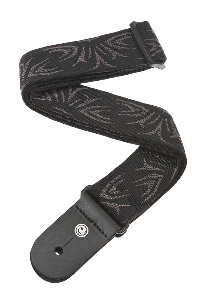 D'Addario Accessories 50F078 - 50 mm Woven-Black/Gray Tattoo