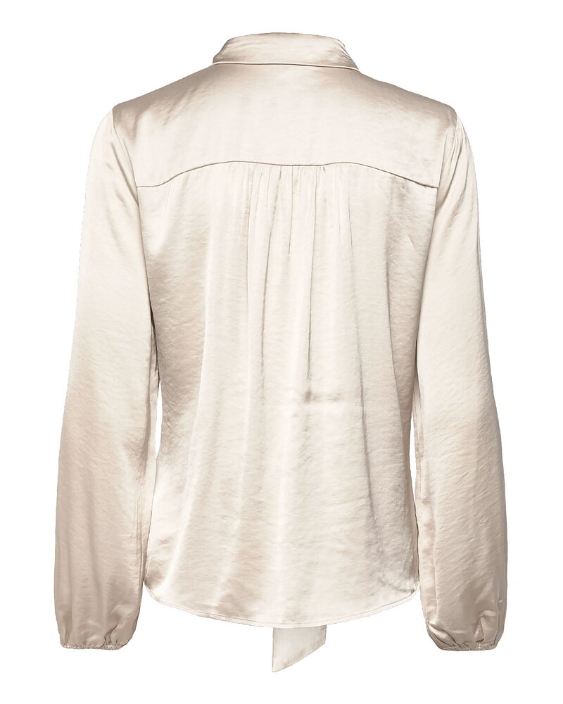 Blus Dove med knut silver-beige