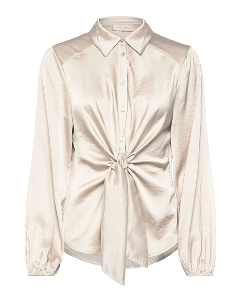 Blus Dove med knut silver-beige