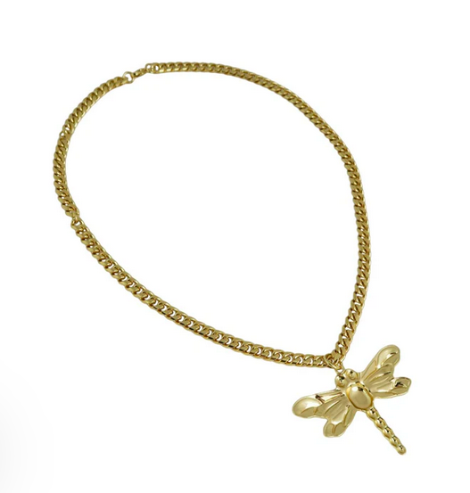 Trollslända Stor Halsband Guld - 3