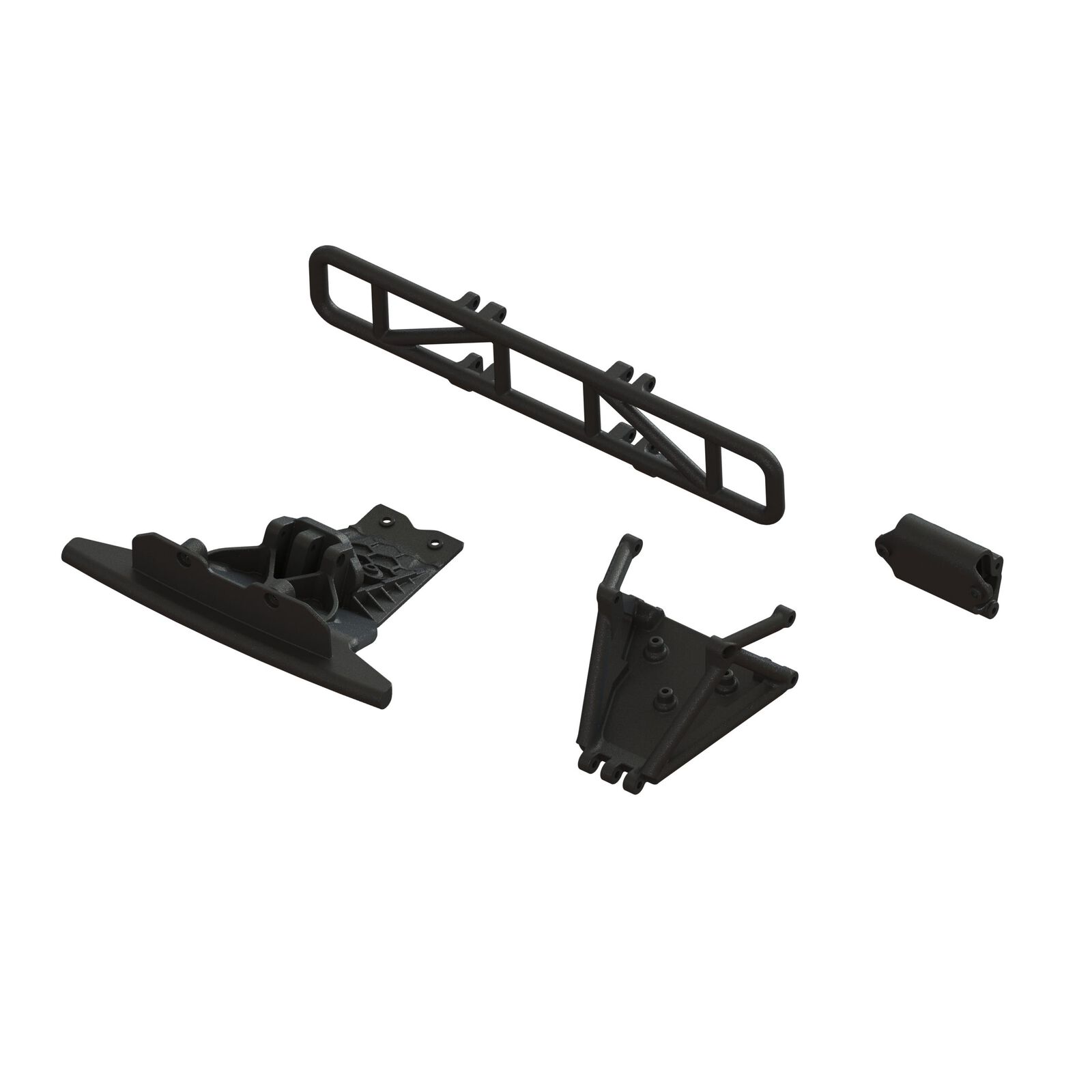 Arrma ARA-1577 Lower Skid And Bumper Mount Set, Black