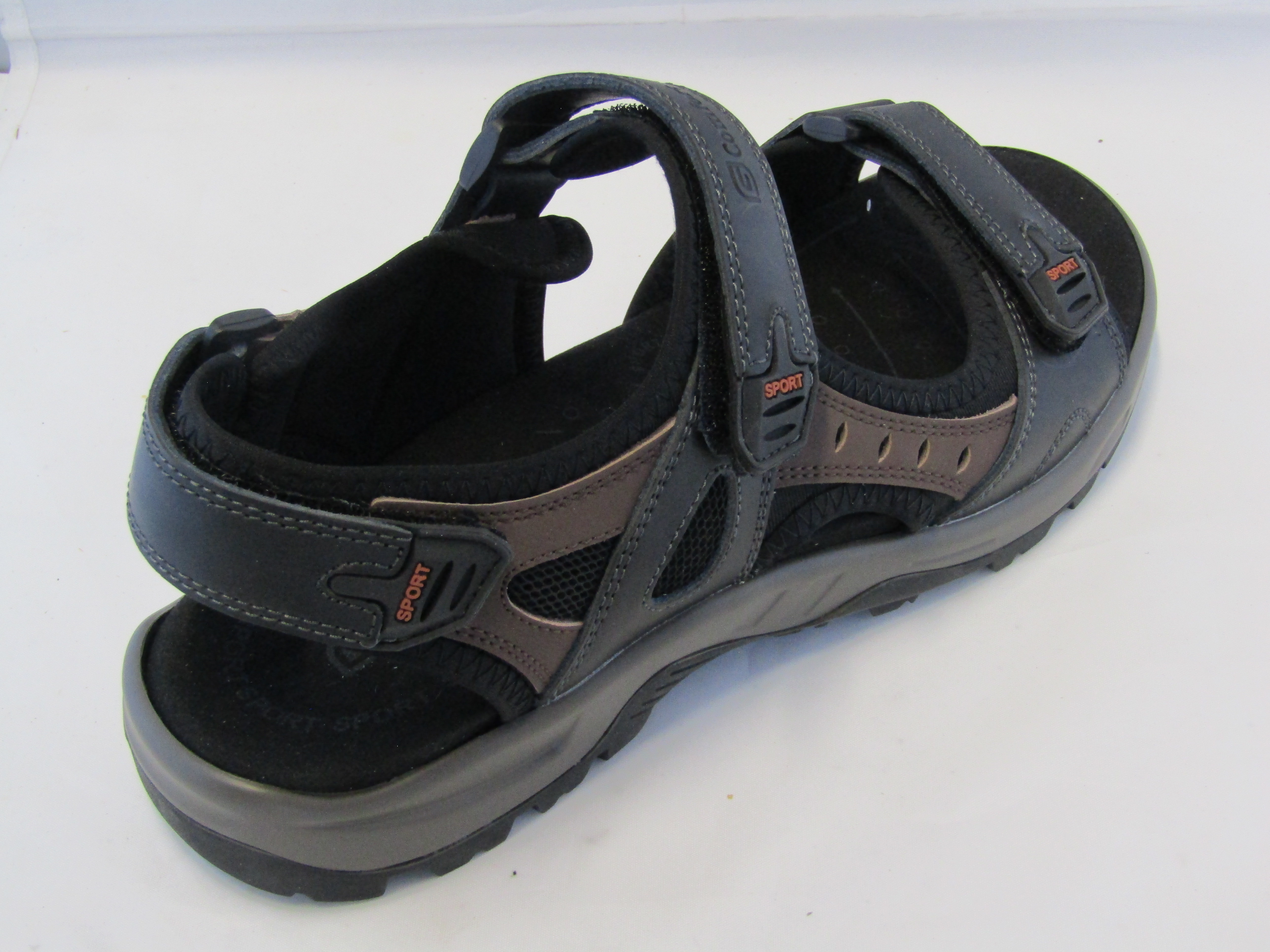 Comfort sandal med urtagbar sula Svart/Brun 9675-1 S - 3
