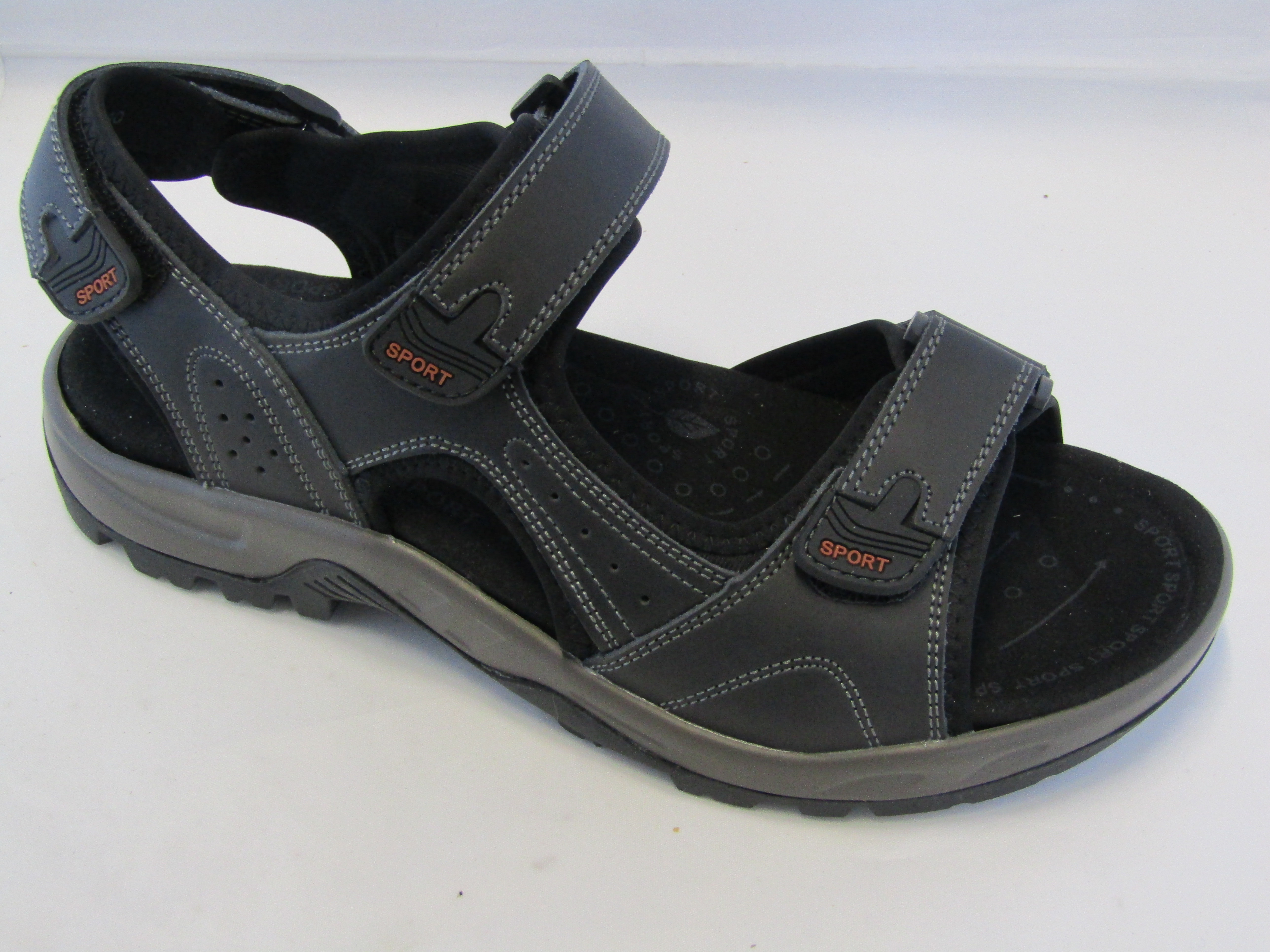 Comfort sandal med urtagbar sula svart 9675-2 S - 2