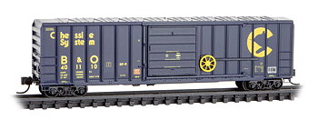 B&O 50' rib side box w sgl door #401110 "Chessie"