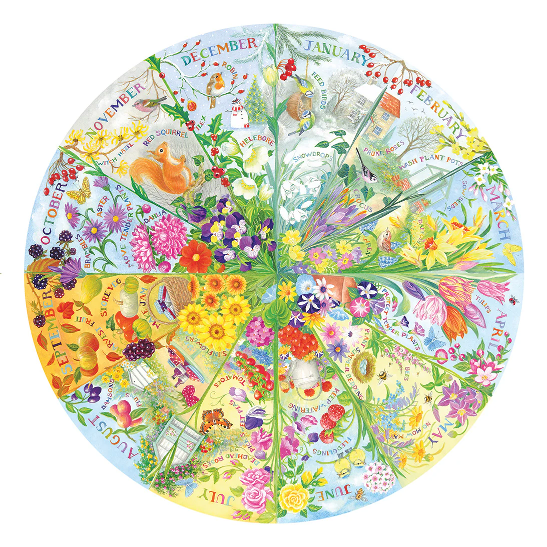 A Year in the Garden (500 Circular) Jigsaw - 2