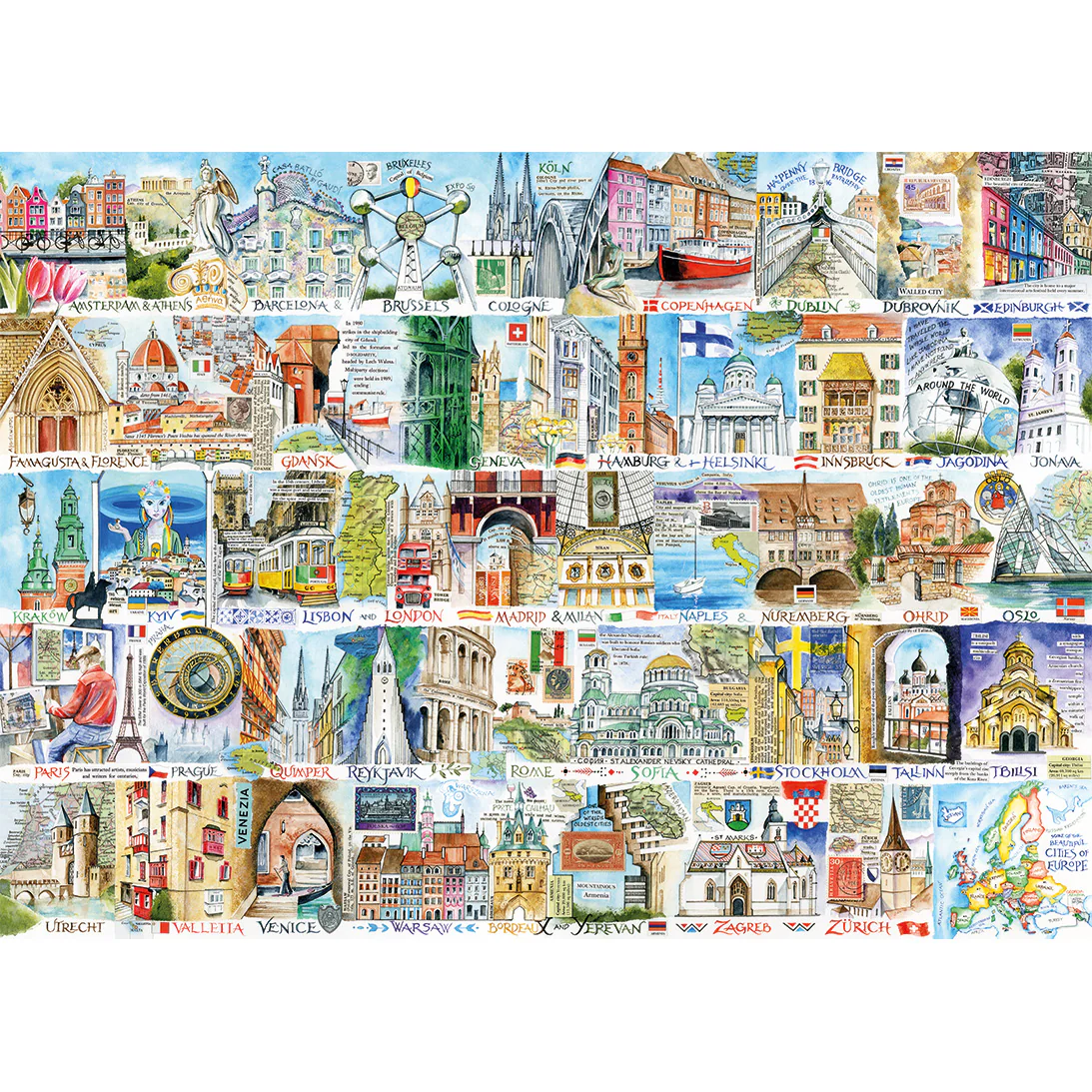 Sights & Sounds of Europe (1000) Jigsaw Puzzle - 2