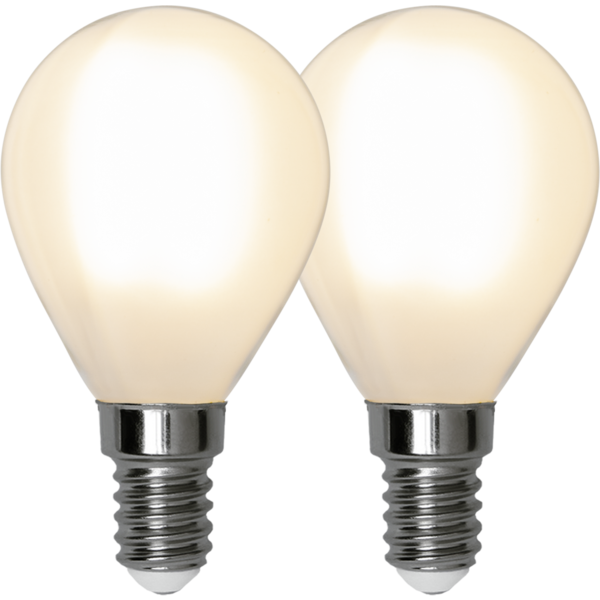 LED-lampa E14 P45 Frosted 2-pack