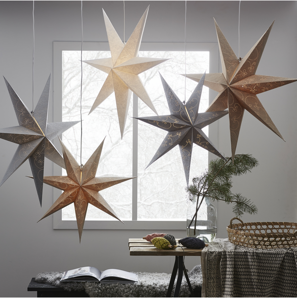 Pappersstjärna Decorus 63 cm, silver - 2