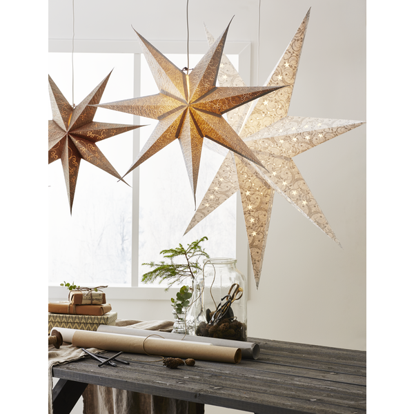 Pappersstjärna Decorus 63 cm, silver - 3
