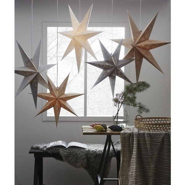 Pappersstjärna Decorus 63 cm, silver - 6